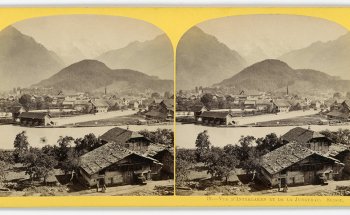 Vista de Interlaken y Jungfrau - (William England 1863 ubicación - estéreo n°79)